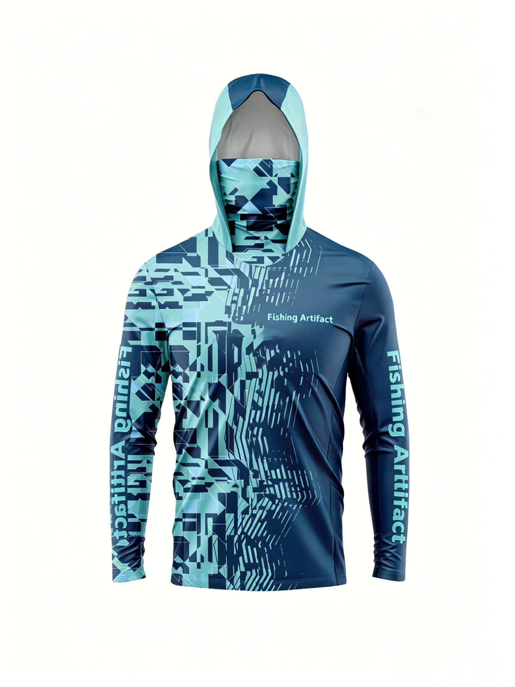 Fishing Mask Sun Protection - Мужская летняя рыбацкая толстовка с длинными