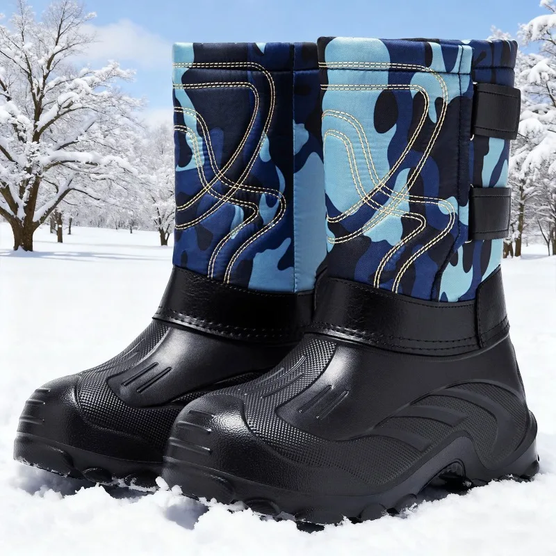 Fishing Boots - Мужские зимние ботинки с камуфляжным принтом,